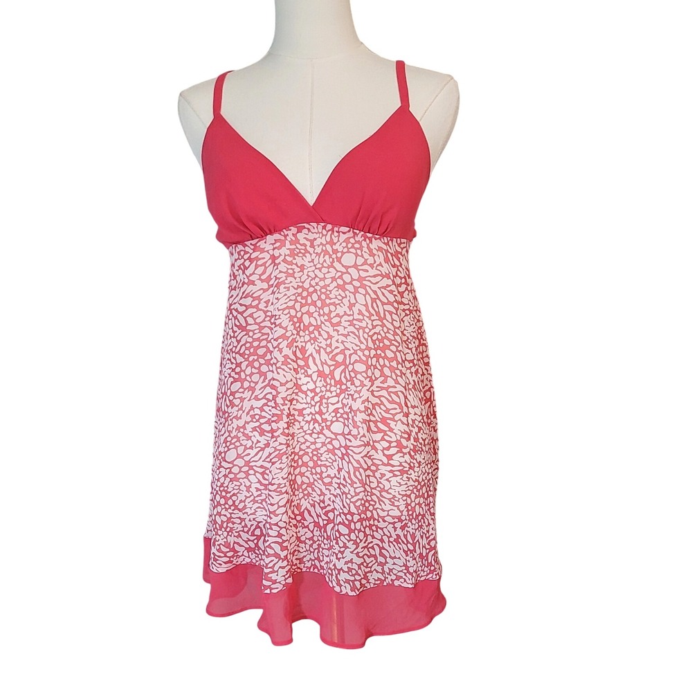 Oscar de la Renta Pink Label Dress Coral Floral Spaghetti Strap S